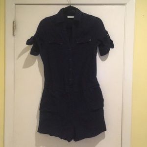 New York & Company Blue Romper